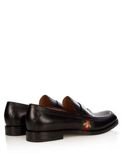 gucci web-panelled leather penny loafers|where to buy Gucci loafers.